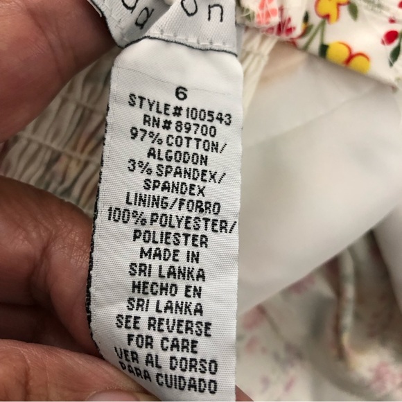 Madison Leigh Romantic Flower Print Sun Dress Sz 6 - Picture 10 of 13